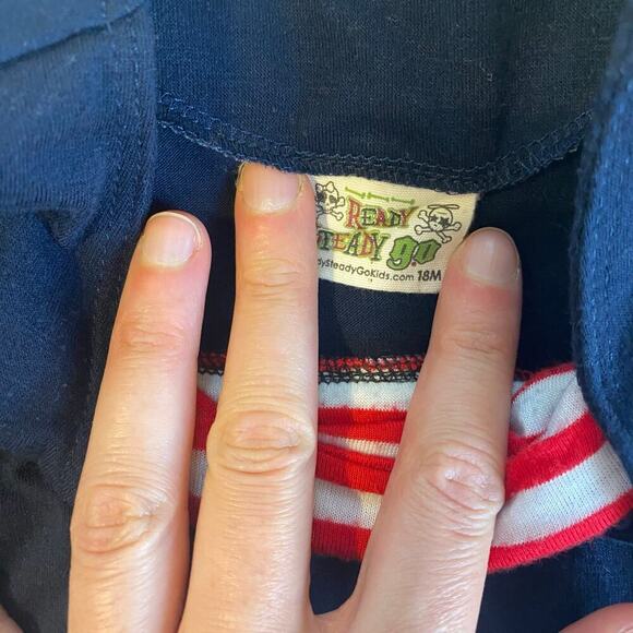 Ready Steady Go Kids Dress 18 Months Sailor Nautical Rockabilly Retro Baby Girl - Picture 3 of 3